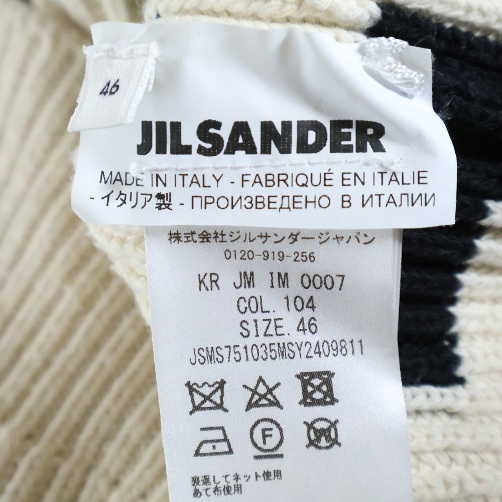JIL SANDER NAVY(ジルサンダーネイビー) 21SS YELLOW MOON ON THE RISE ニット タートルネック アイボリー