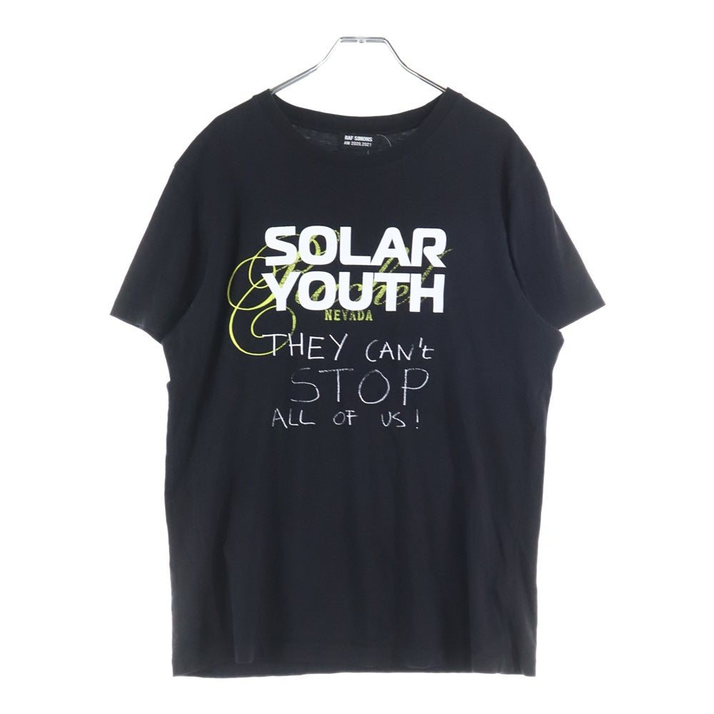 RAF SIMONS(ラフシモンズ) 20AW Solar Youth クルーネックTシャツ カットソー ブラック