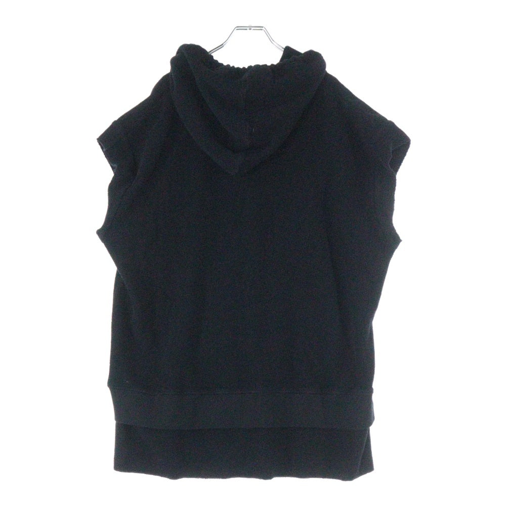 DSQUARED2(ディースクエアード) 20SS ノースリーブ フードパーカー フーディー フロントロゴ ブラック S7GU0378