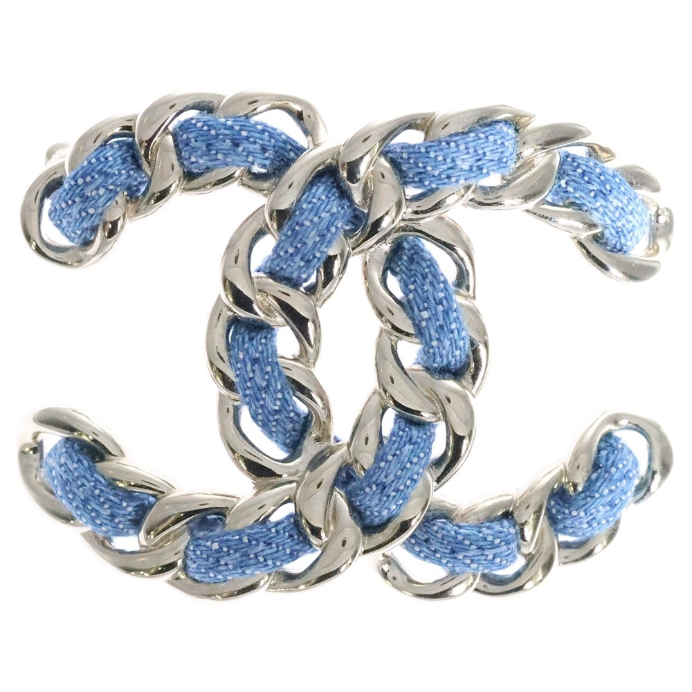 CHANEL(シャネル) ココマーク デニム ブローチ B25/P GP ブルー/ゴールド