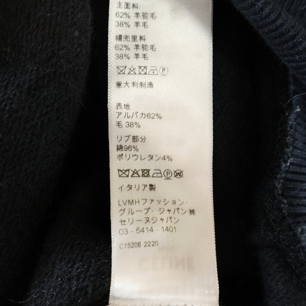 CELINE(セリーヌ) 22AW ロゴスタッズ アルパカ混 プルオーバーパーカー ブラック 2Y988925R