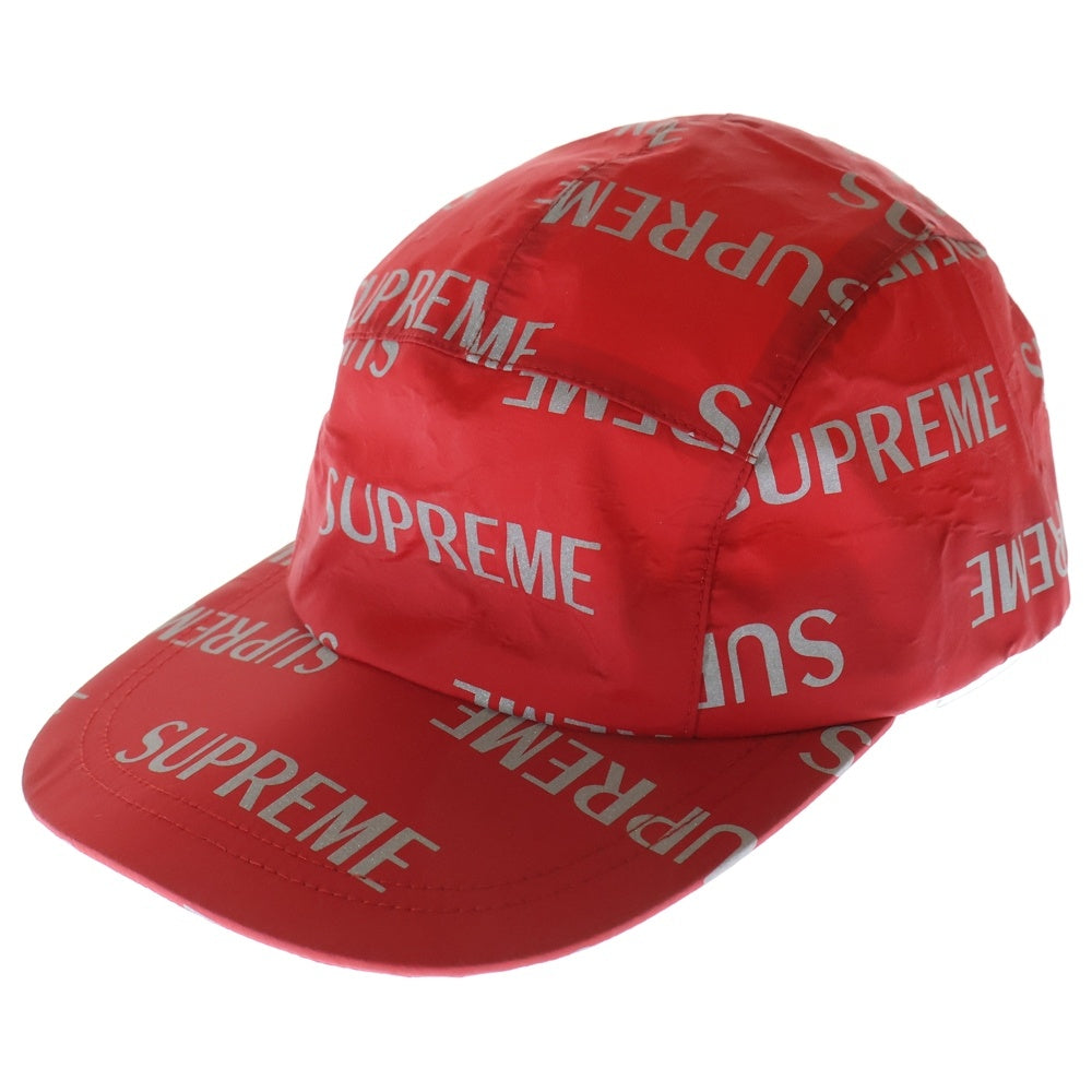 SUPREME(シュプリーム) 16AW 3M Reflective Camp Cap リフレクティブ 総柄キャンプキャップ 帽子 レッド