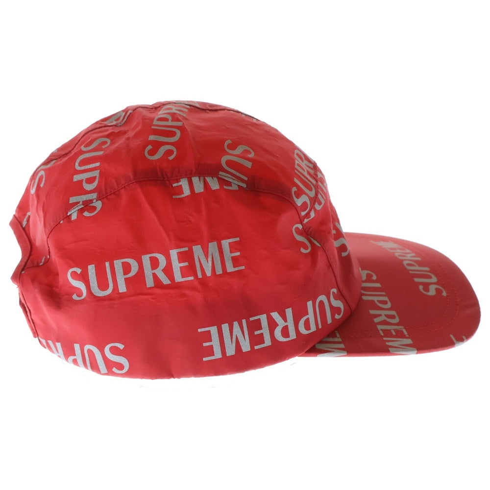 SUPREME(シュプリーム) 16AW 3M Reflective Camp Cap リフレクティブ 総柄キャンプキャップ 帽子 レッド