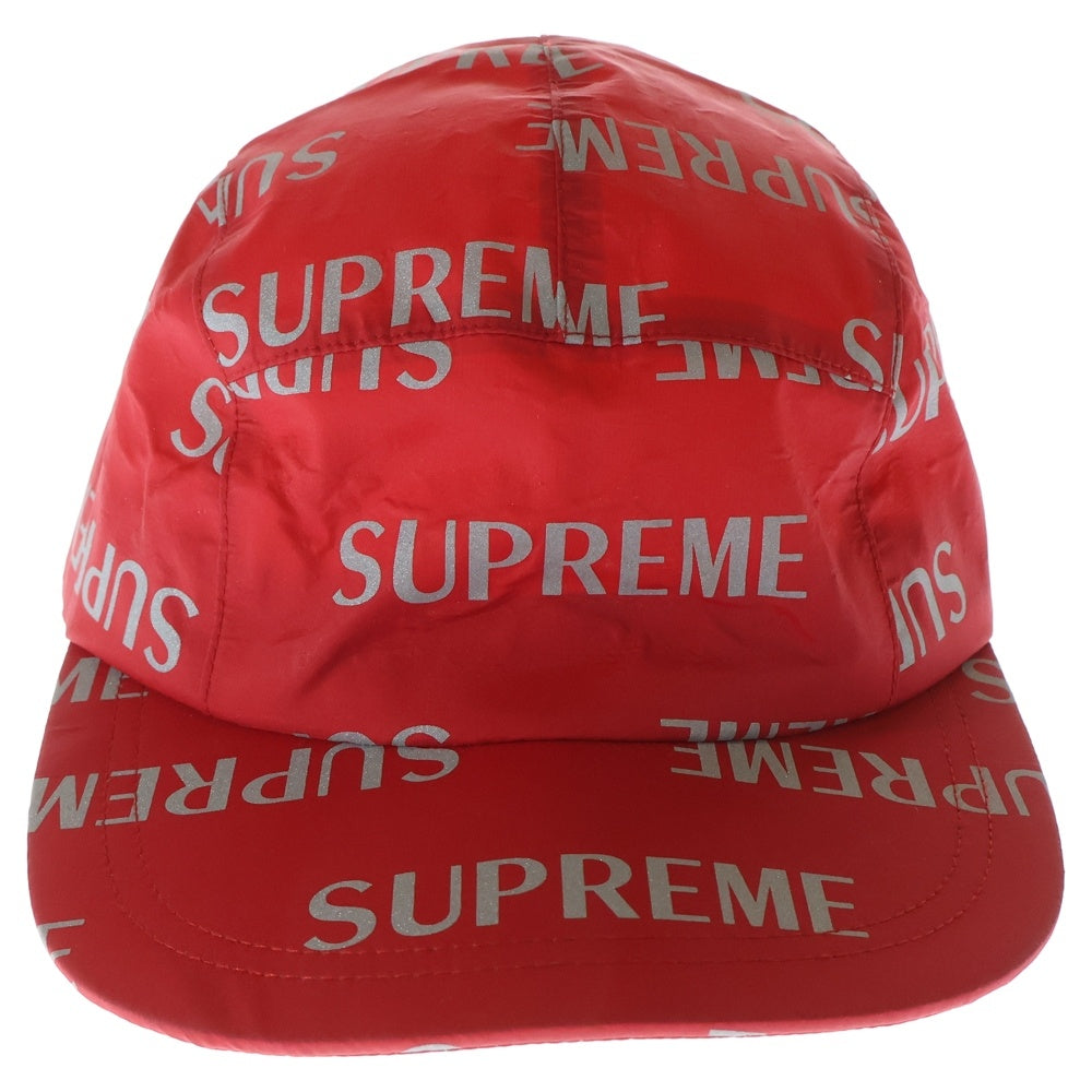 SUPREME(シュプリーム) 16AW 3M Reflective Camp Cap リフレクティブ 総柄キャンプキャップ 帽子 レッド