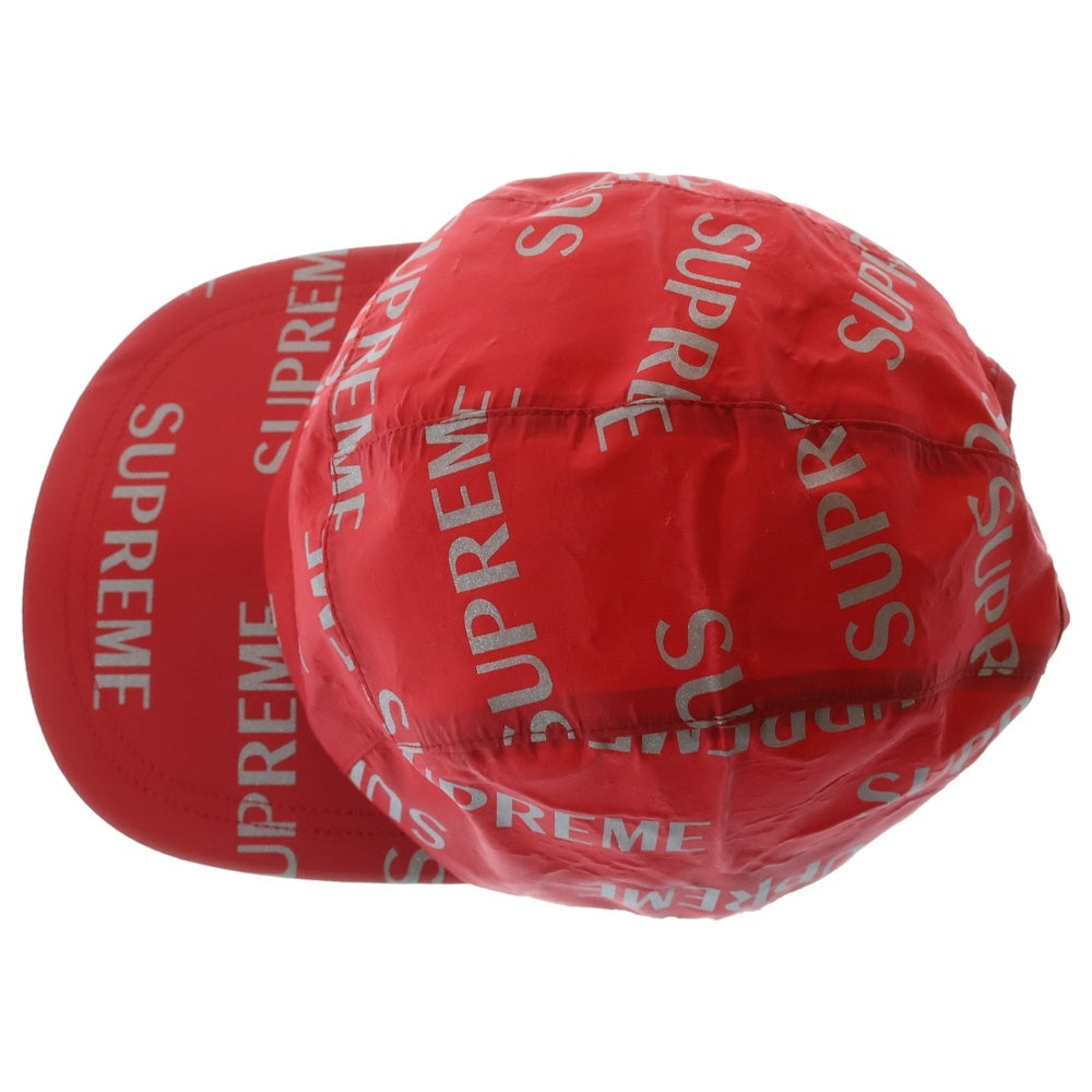 SUPREME(シュプリーム) 16AW 3M Reflective Camp Cap リフレクティブ 総柄キャンプキャップ 帽子 レッド