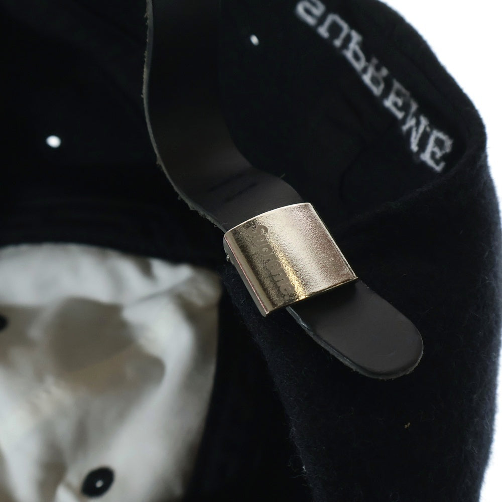 SUPREME(シュプリーム) 15AW Wool S Logo 6-Panel Cap ウール Sロゴ 6パネル キャップ 帽子 ブラック