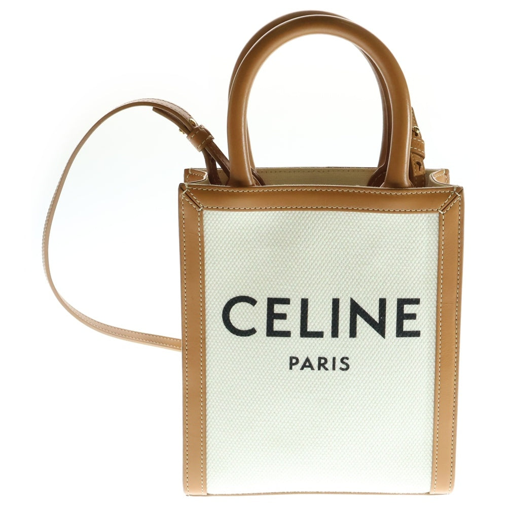 CELINE(セリーヌ) バーティカルカバ キャンバス 2WAY ハンドバッグ ショルダーバッグ ブラウン 193302BNZ