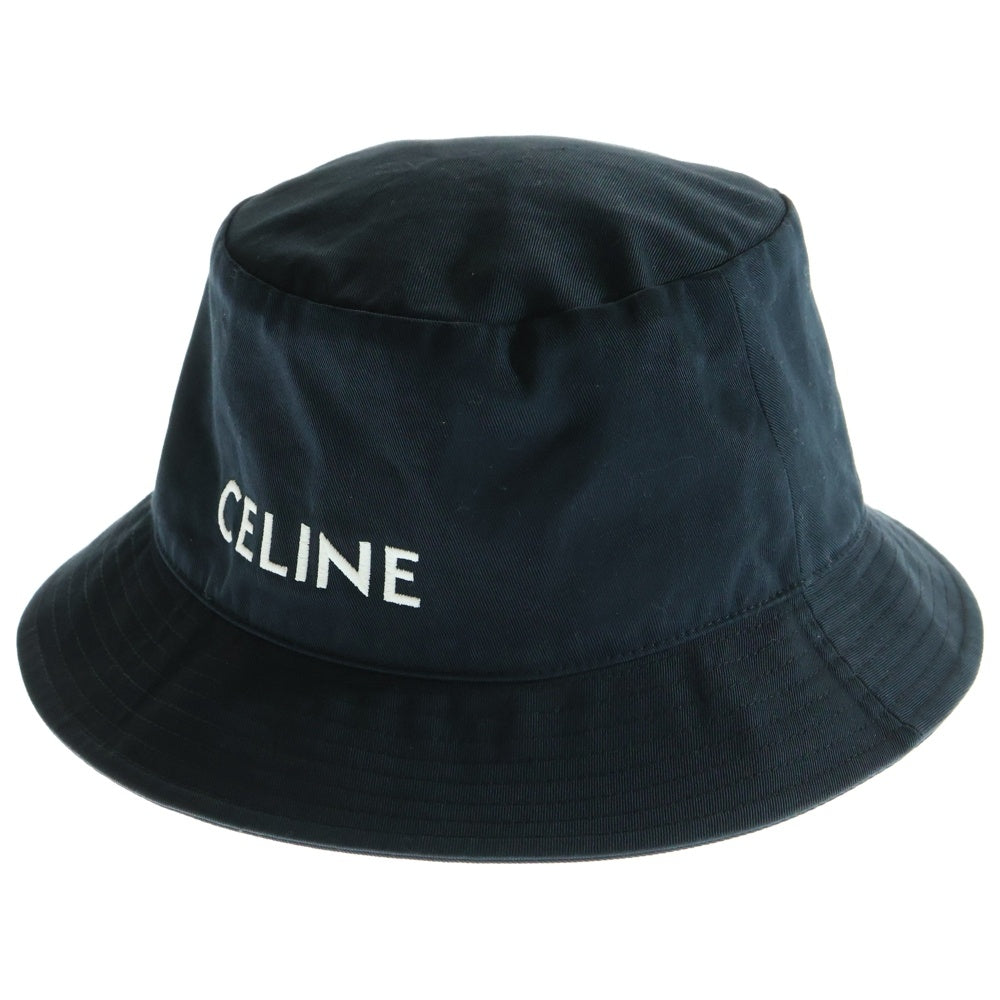 CELINE(セリーヌ) ロゴ エンブロイダリー バケットハット 帽子 ブラック 2AUO4968P
