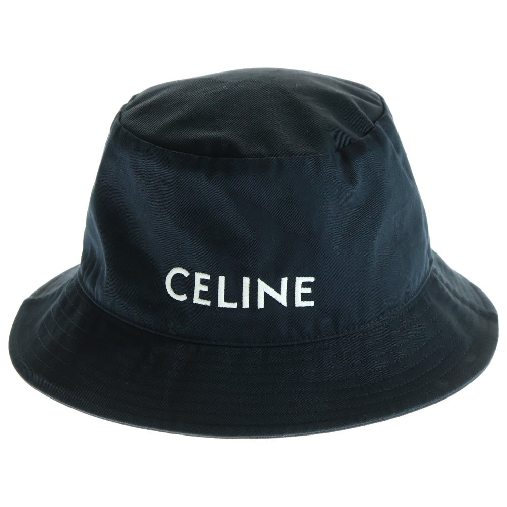 CELINE(セリーヌ) ロゴ エンブロイダリー バケットハット 帽子 ブラック 2AUO4968P
