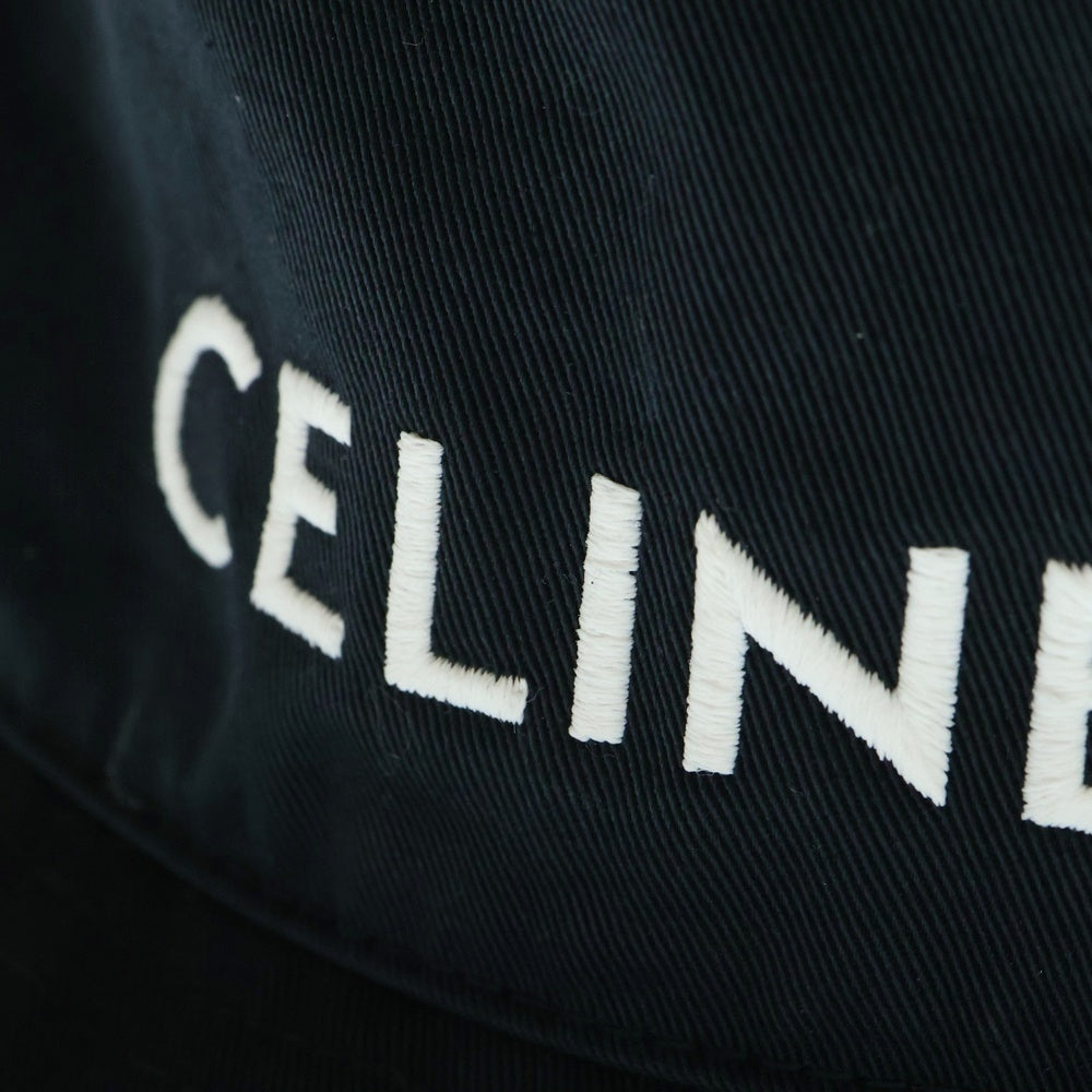 CELINE(セリーヌ) ロゴ エンブロイダリー バケットハット 帽子 ブラック 2AUO4968P