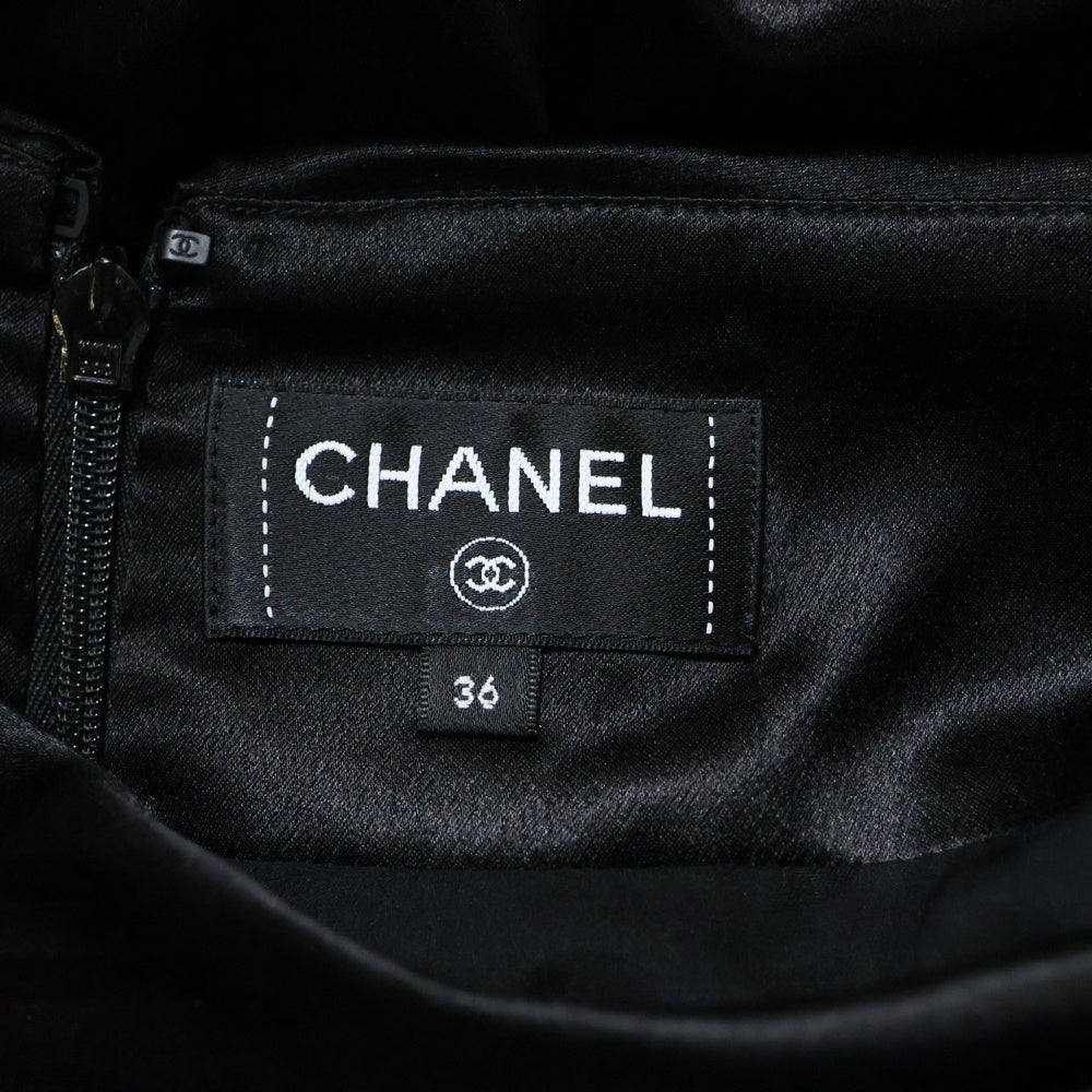 CHANEL(シャネル) シルク ハイウエスト スラックスパンツ ブラック P73174V64656 レディース