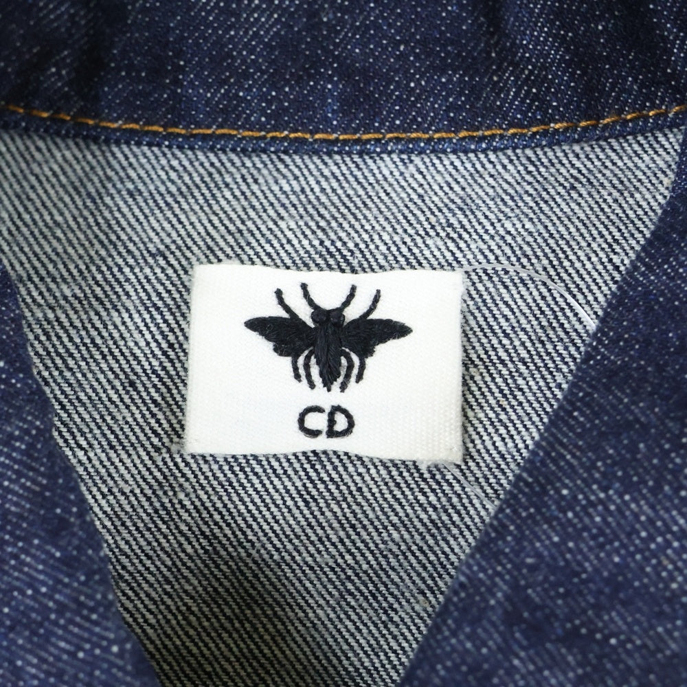 Christian Dior(クリスチャンディオール) ビー刺繍 デニムジャケット ブルー 222V51A3524