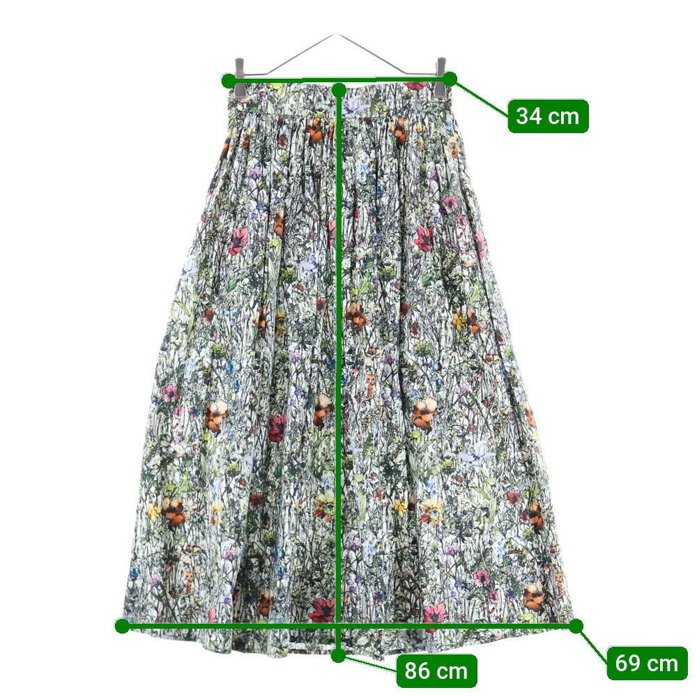 DIOR(ディオール) ミルフルール フラワー総柄 プリーツスカート マルチ 111J15A3887 レディース