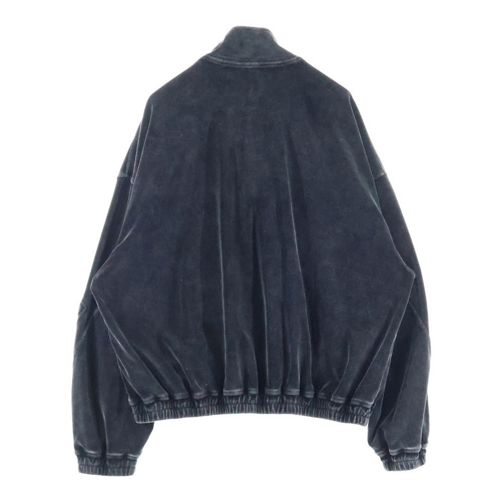 ALEXANDER WANG(アレキサンダーワン) Velour Track Zip up high neck Jaket ベロアジップアップハイネックトラックジャケット 6CC1242016 グレー