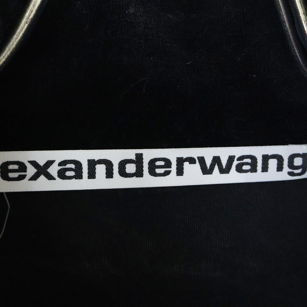 ALEXANDER WANG(アレキサンダーワン) Velour Track Zip up high neck Jaket ベロアジップアップハイネックトラックジャケット 6CC1242016 グレー