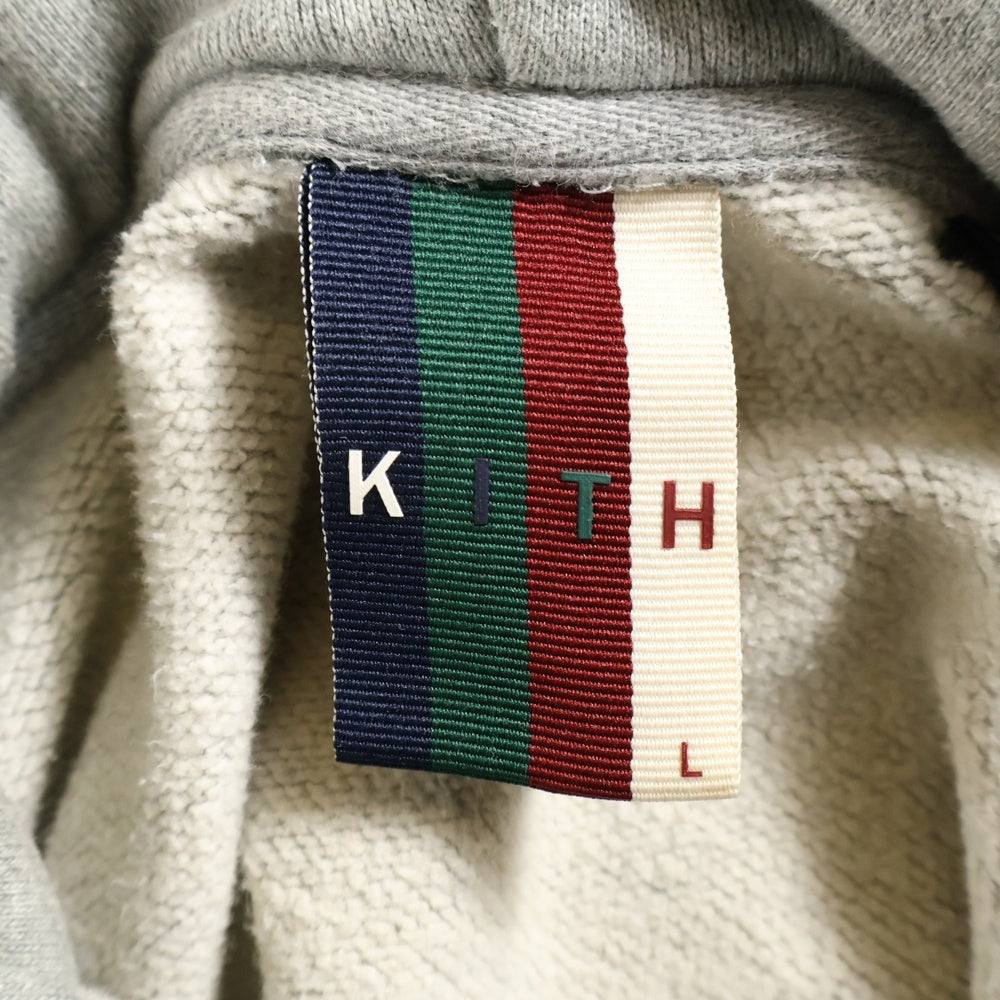 KITH(キス) WILLIAMS II HOODIE ワンポイントロゴ プルオーバーパーカー フーディー グレー KH2221