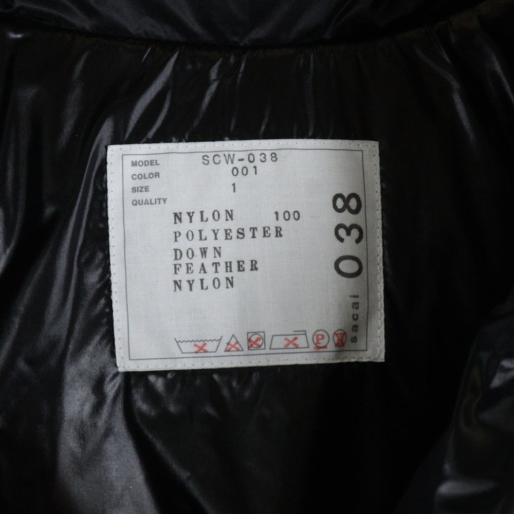 Sacai(サカイ) 21AW Puffer Vest スタンドネック パファーベスト ジャケット レディース ブラック SCW-038