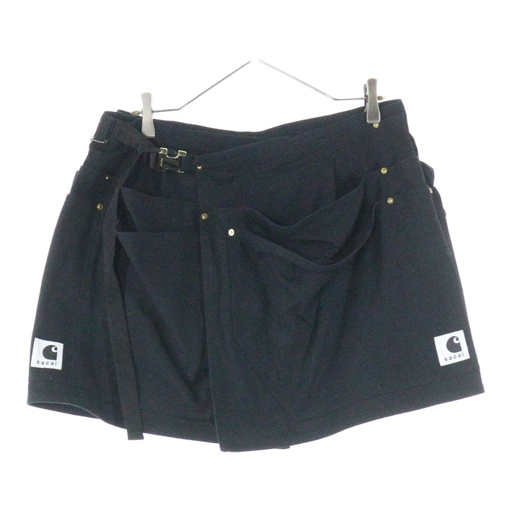 Sacai(サカイ) ×CarHartt カーハート ラップスカート レディース 23‐06745 ブラック