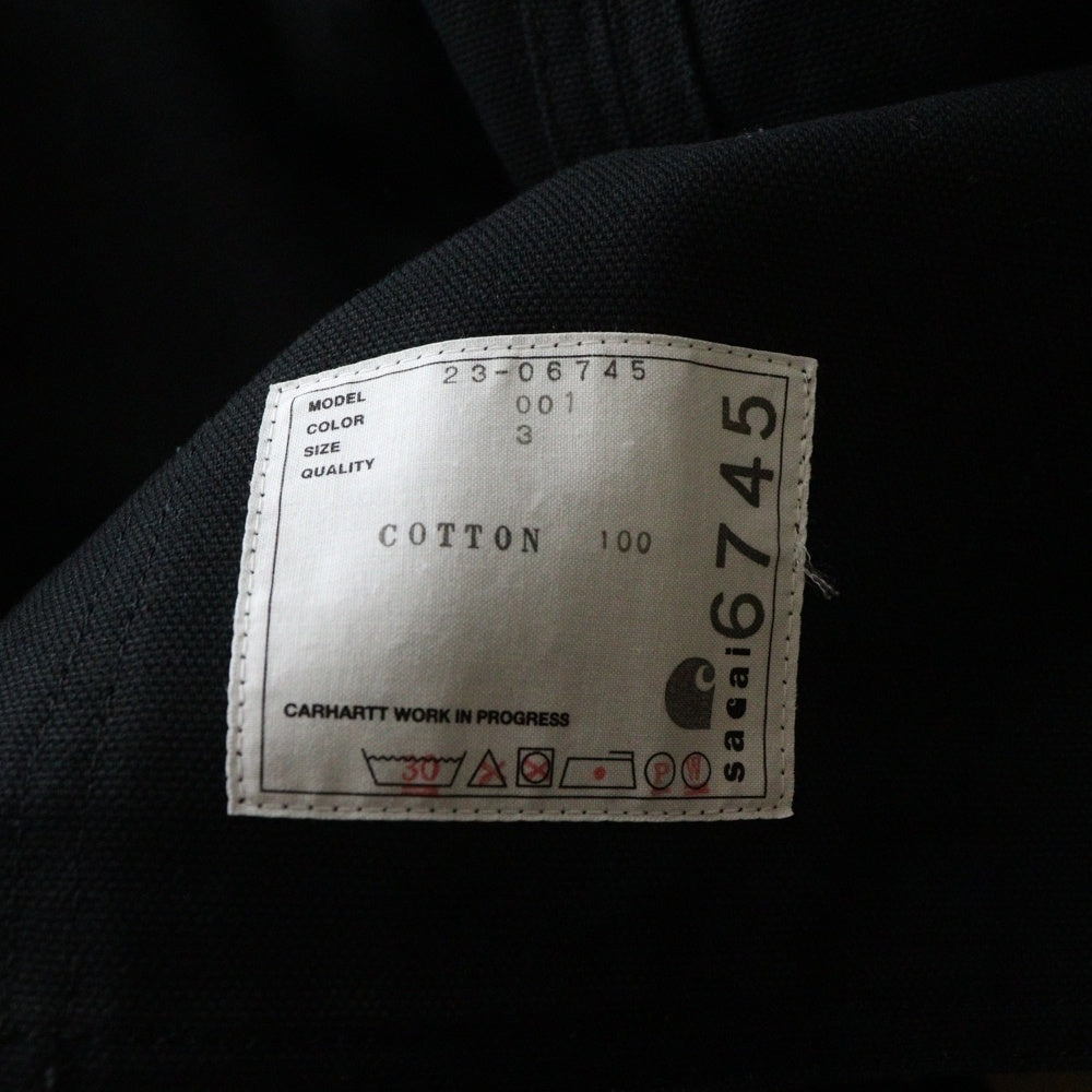 Sacai(サカイ) ×CarHartt カーハート ラップスカート レディース 23‐06745 ブラック