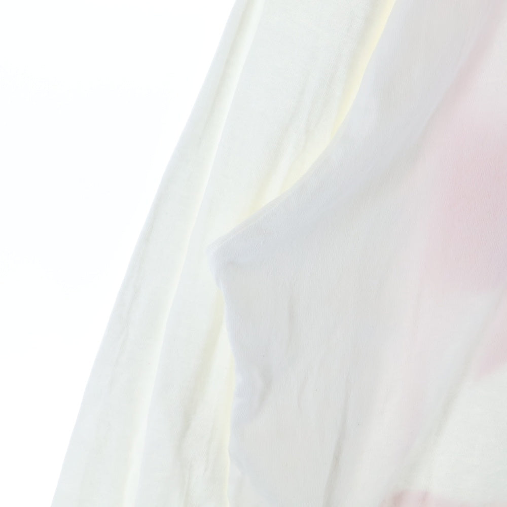 OFF-WHITE(オフホワイト) ARROWS L/S T-SHIRT バックプリント 長袖Tシャツカットソー ホワイト/オレンジ OMAB001E20JER004