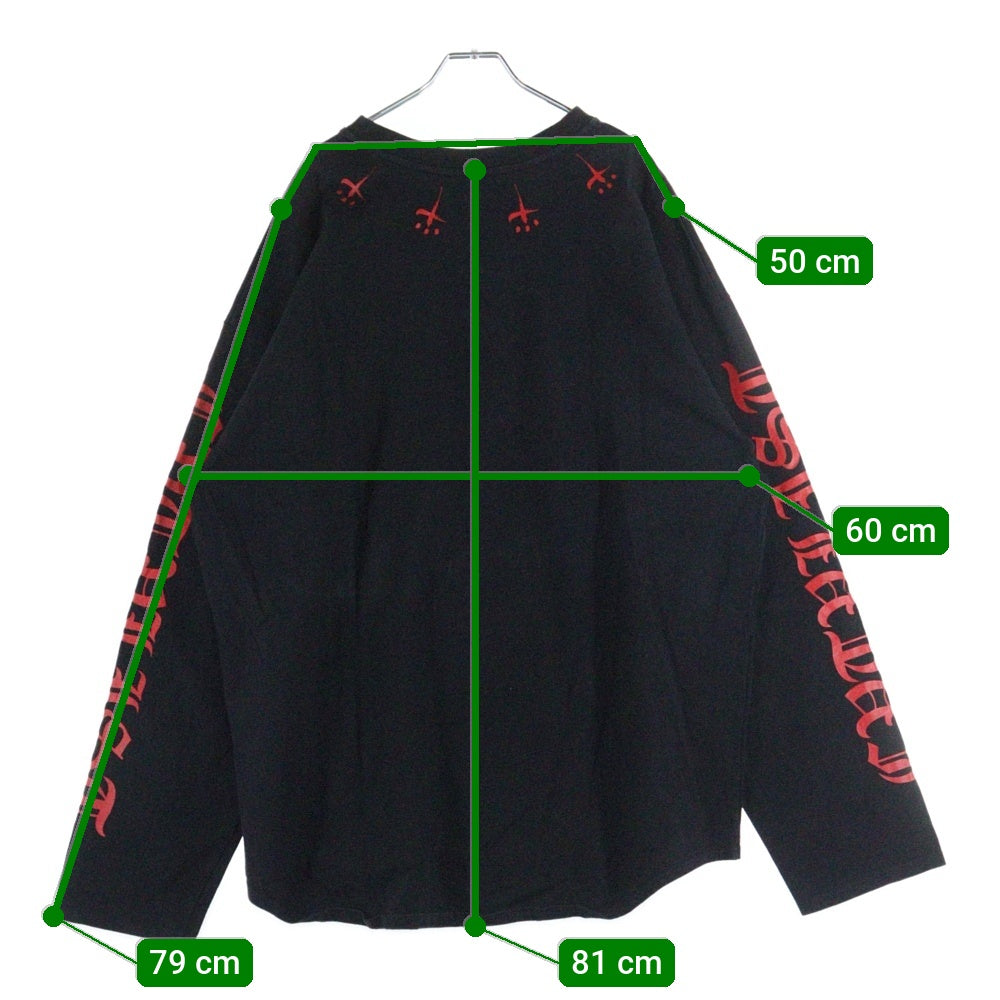 cvtvlist(カタリスト) Old Alphabet Longsleeve Tee 長袖Tシャツ カットソー ブラック 2101090303