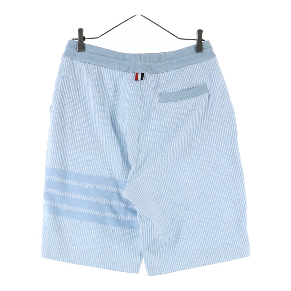 THOM BROWNE(トムブラウン) SILK FLECKED SWEATSHORTS ストライプ ハーフパンツ ショーツ ブルー MJQ200A-J0142-480