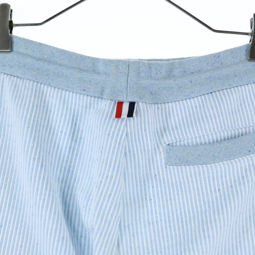 THOM BROWNE(トムブラウン) SILK FLECKED SWEATSHORTS ストライプ ハーフパンツ ショーツ ブルー MJQ200A-J0142-480