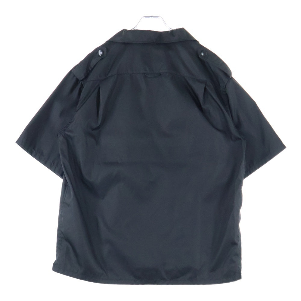 PRADA(プラダ) 19AW トライアングルロゴ ナイロン半袖シャツ ブラック SC491 S192 I18