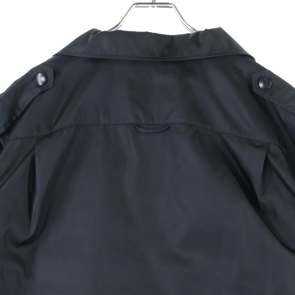 PRADA(プラダ) 19AW トライアングルロゴ ナイロン半袖シャツ ブラック SC491 S192 I18