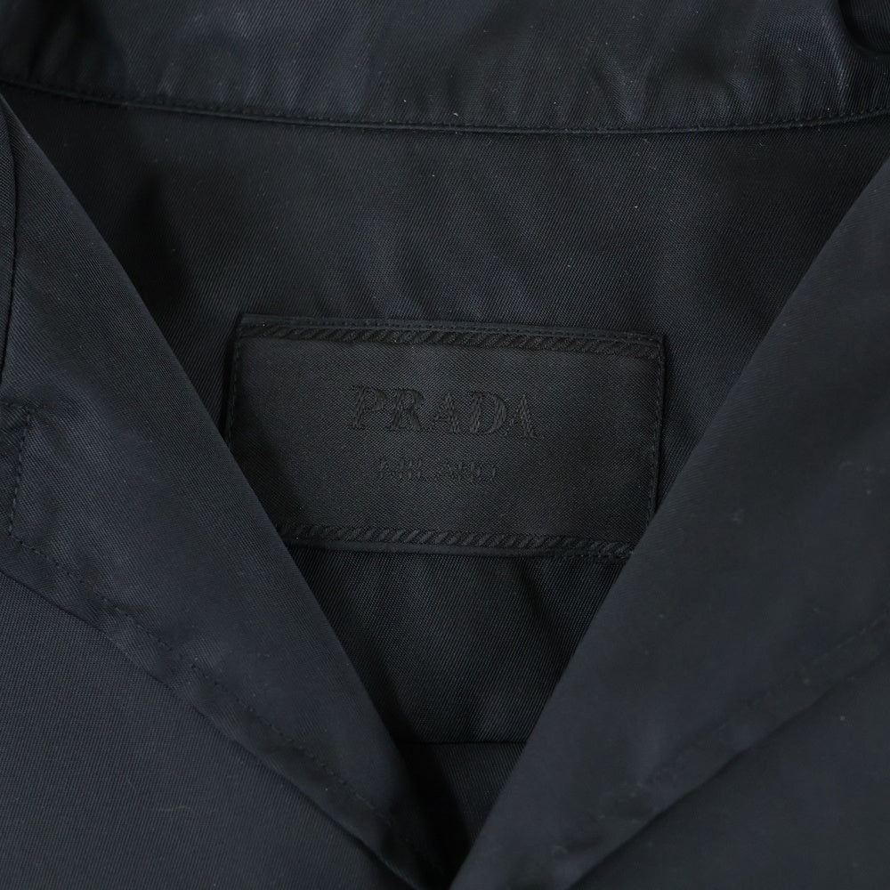 PRADA(プラダ) 19AW トライアングルロゴ ナイロン半袖シャツ ブラック SC491 S192 I18