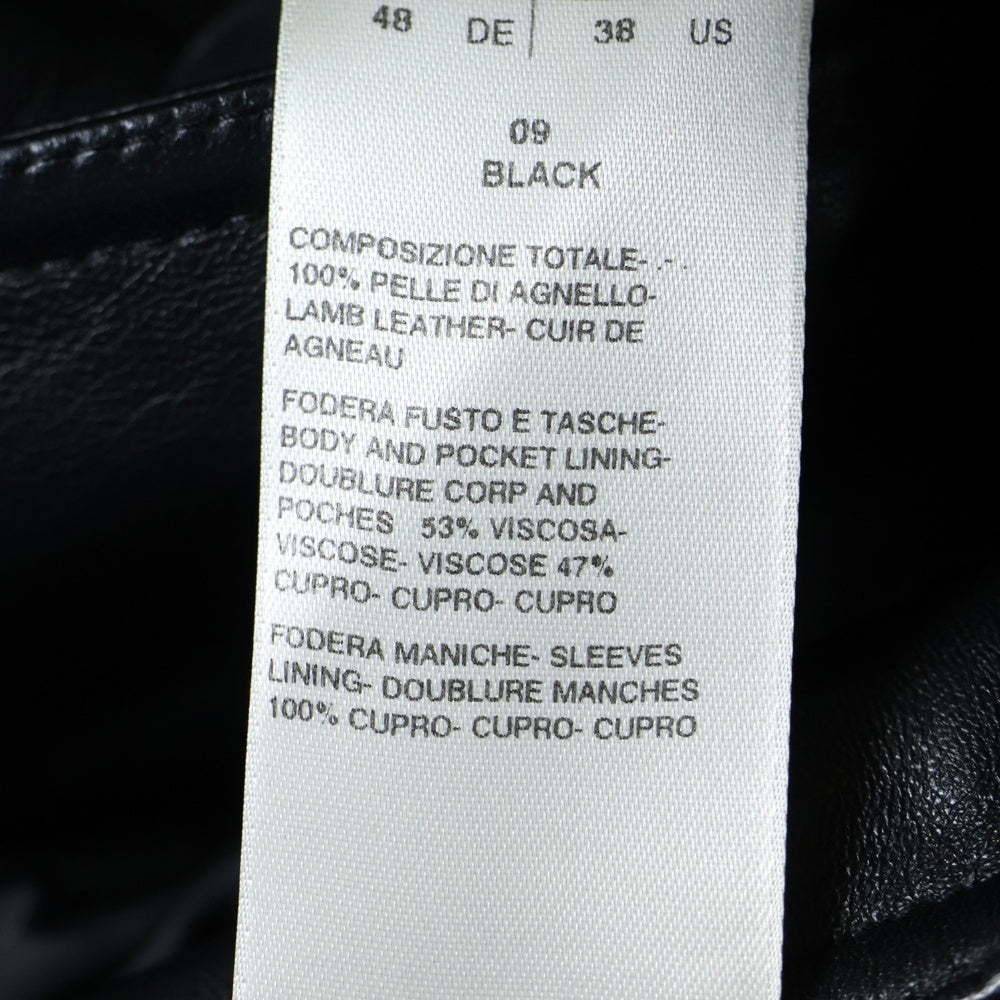 Rick Owens(リックオウエンス) 22SS LUKES STOOGES ダブルライダースジャケット レザージャケット ブラック RU01B1771