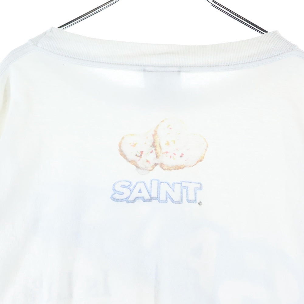 SAINT MICHAEL(セントマイケル) 24SS ×Shermer ACADEMY HEART CKIE L/S TEE シャーマーアカデミー ヴィンテージ加工 ハートクッキープリント クルーネック 長袖Tシャツ ロンT SM-YS1-0000-C39
