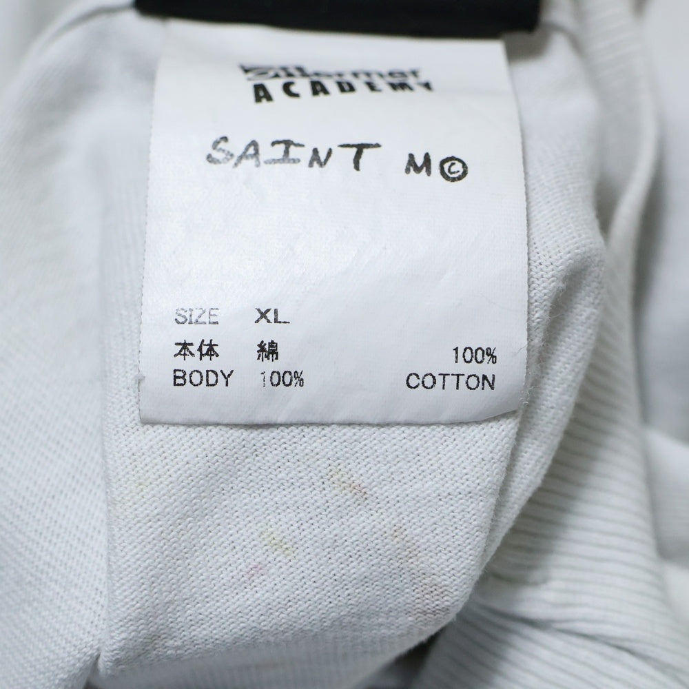 SAINT MICHAEL(セントマイケル) 24SS ×Shermer ACADEMY HEART CKIE L/S TEE シャーマーアカデミー ヴィンテージ加工 ハートクッキープリント クルーネック 長袖Tシャツ ロンT SM-YS1-0000-C39