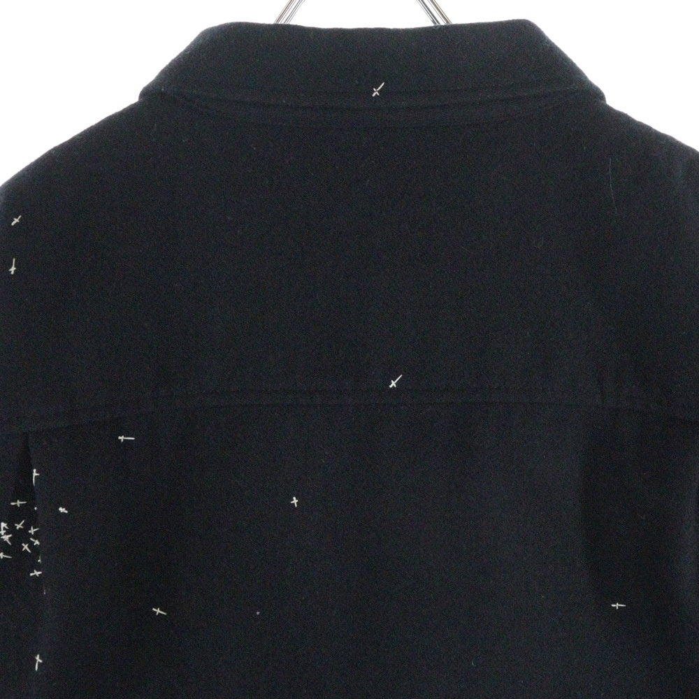 UNDERCOVER(アンダーカバー) 24AW ウール混ワークシャツ 長袖シャツ ブラック UC2D4405-2