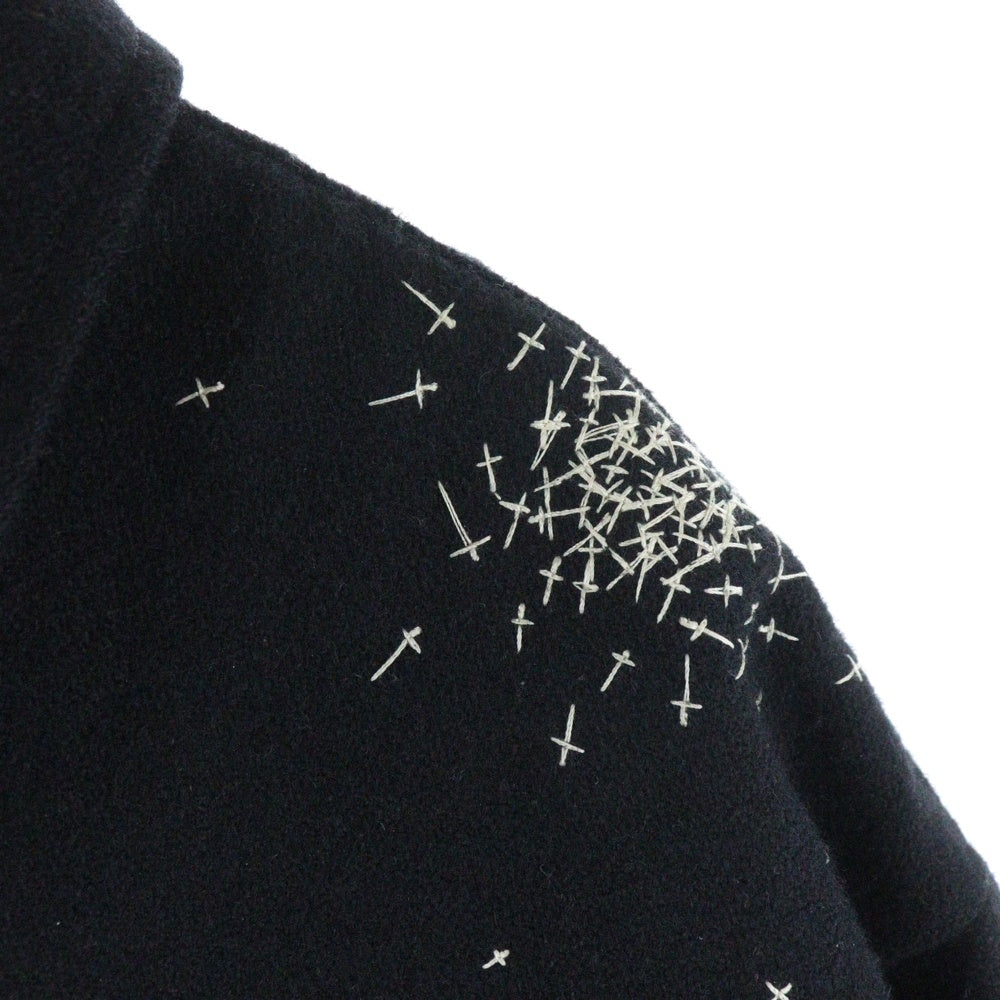 UNDERCOVER(アンダーカバー) 24AW ウール混ワークシャツ 長袖シャツ ブラック UC2D4405-2