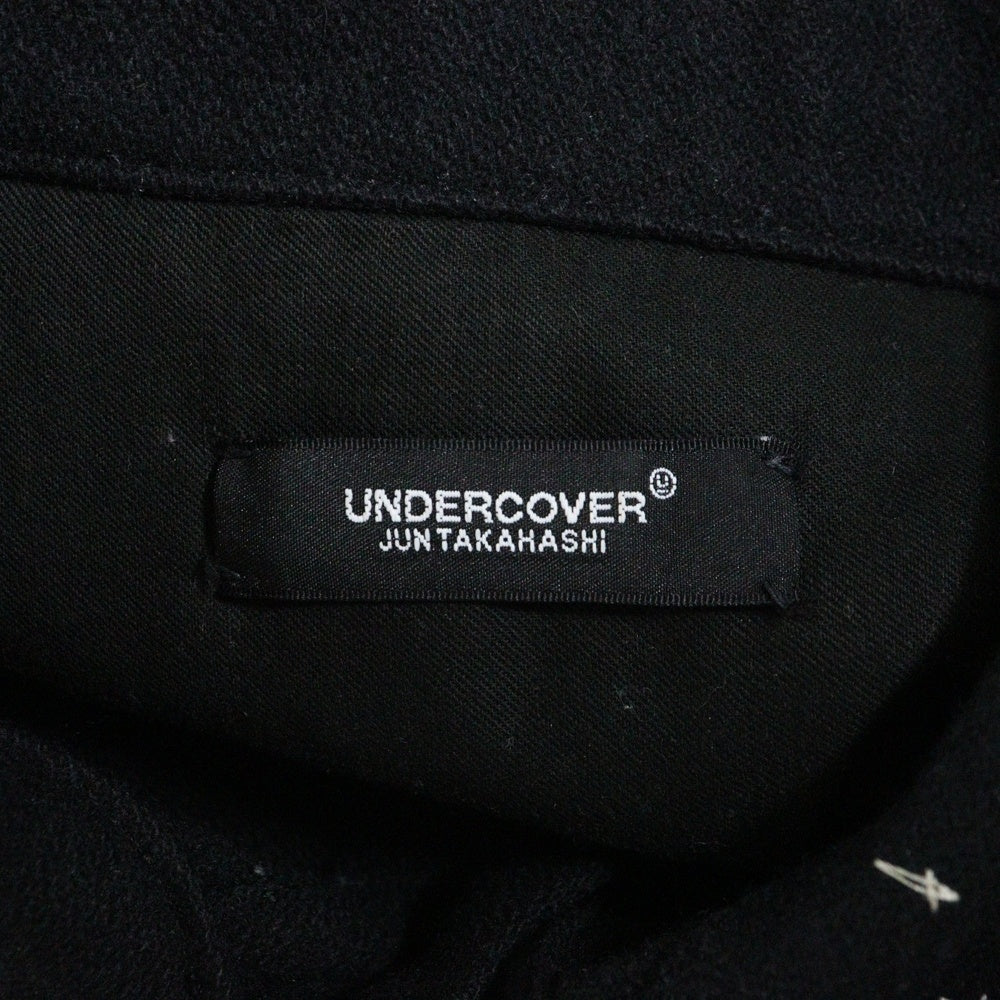 UNDERCOVER(アンダーカバー) 24AW ウール混ワークシャツ 長袖シャツ ブラック UC2D4405-2