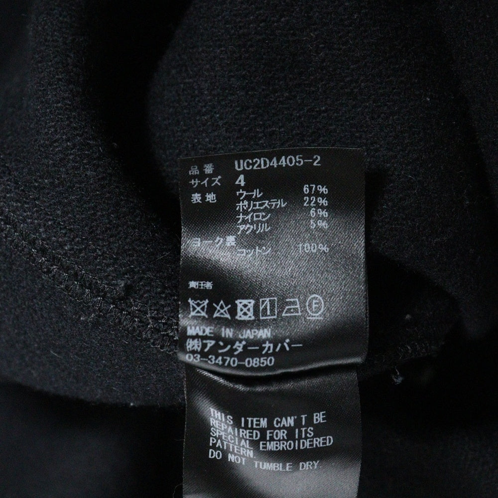 UNDERCOVER(アンダーカバー) 24AW ウール混ワークシャツ 長袖シャツ ブラック UC2D4405-2