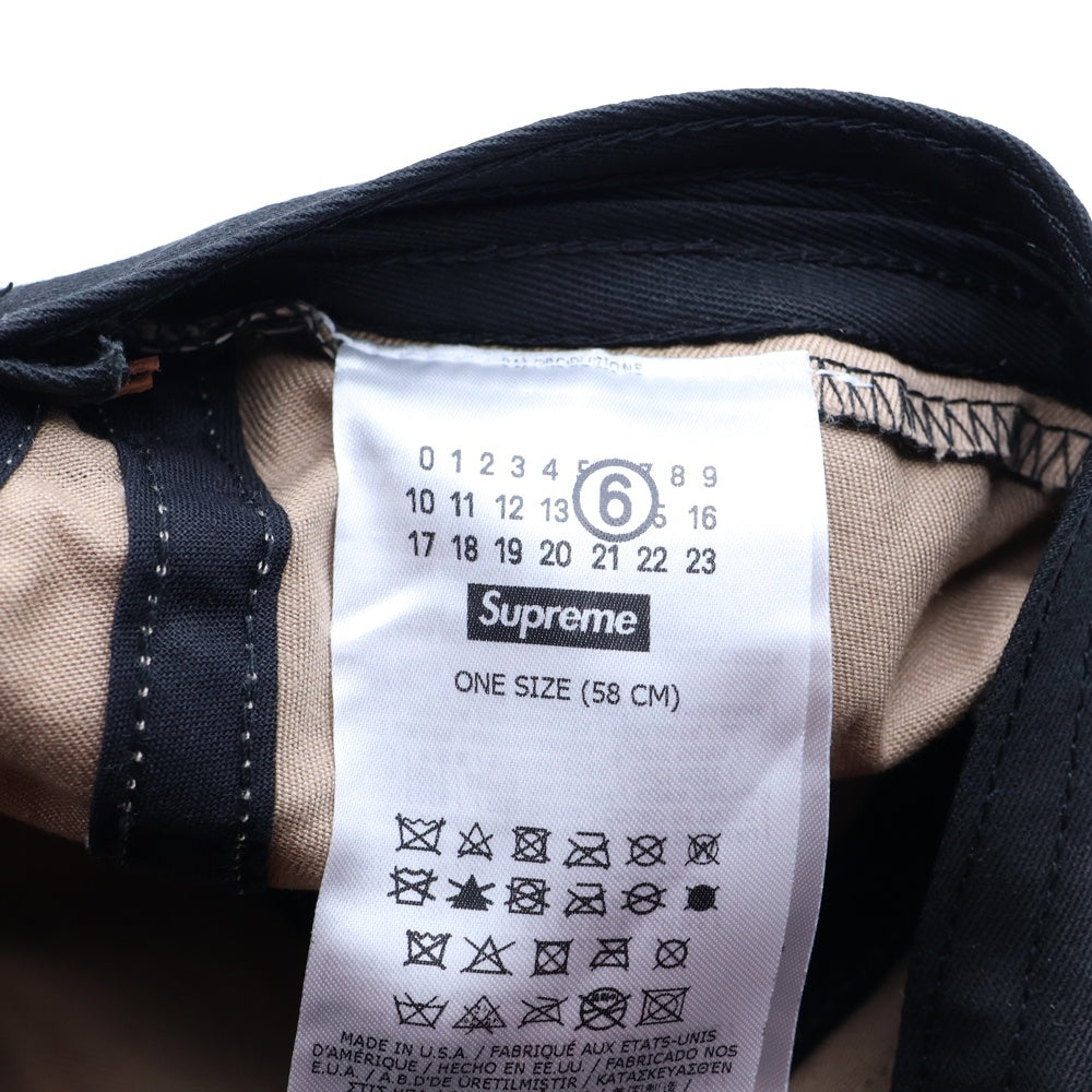 SUPREME(シュプリーム) 24SS ×MM6 Maison Margiela Painted Camp Cap メゾンマルジェラ ペイント キャンプ 帽子 ブラック