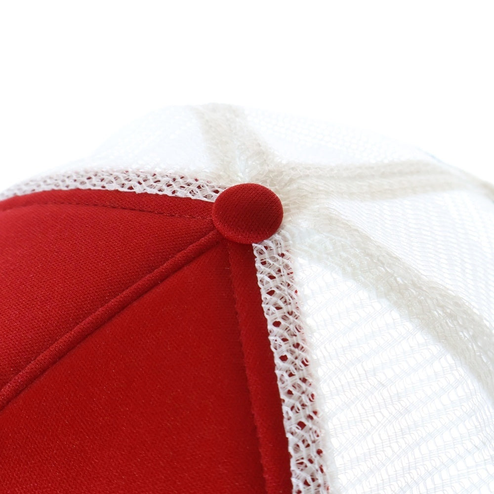 SUPREME(シュプリーム) 23AW Mess Mesh Back 5-Panelロゴ メス メッシュ スナップバック ファイブパネル キャップ 帽子 レッド/ホワイト