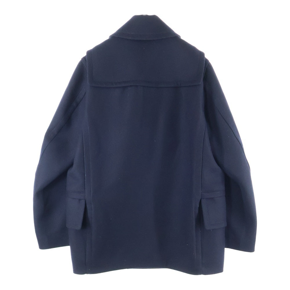 Sacai(サカイ) 24AW Wool Melton Jacket ウールメルトンジャケット ダッフルコート アウター ブラック 24-03415M
