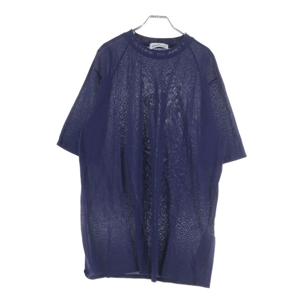 STONE ISLAND(ストーンアイランド) ネックロゴ 半袖Tシャツカットソー パープル 7615206E5