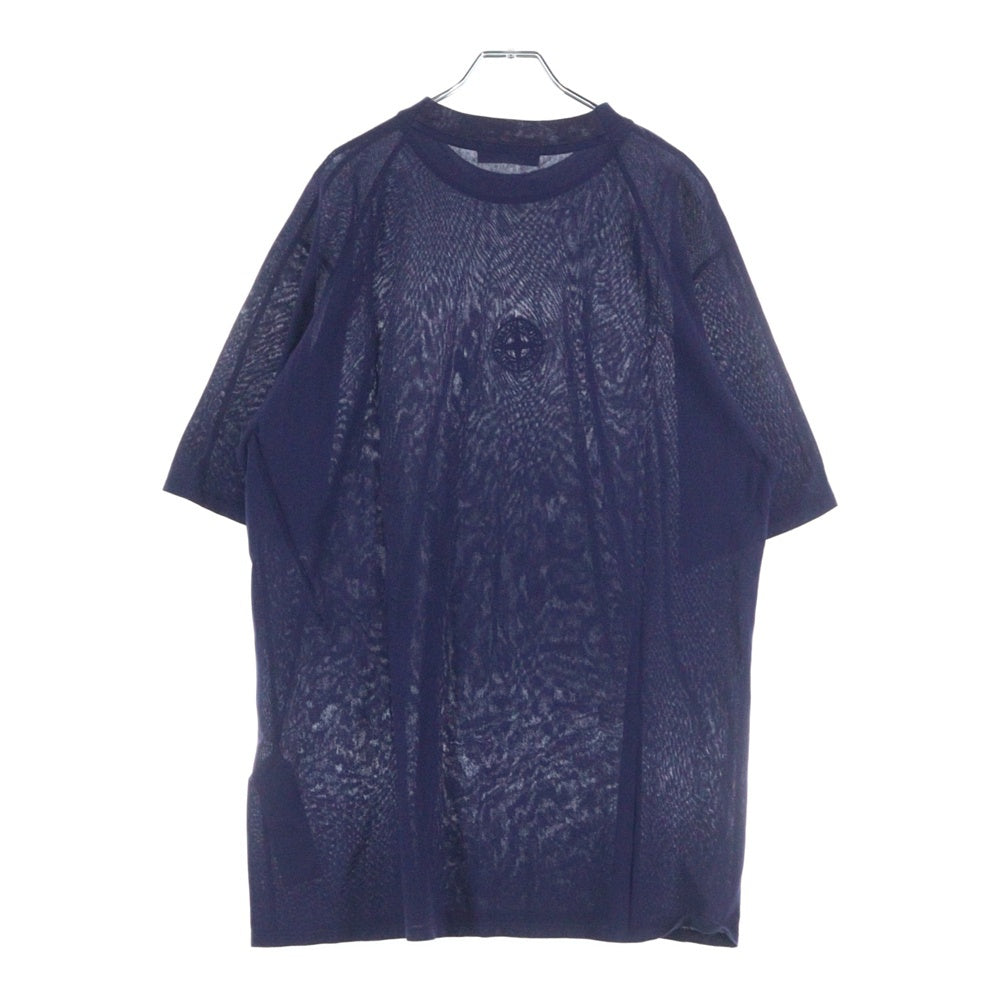 STONE ISLAND(ストーンアイランド) ネックロゴ 半袖Tシャツカットソー パープル 7615206E5