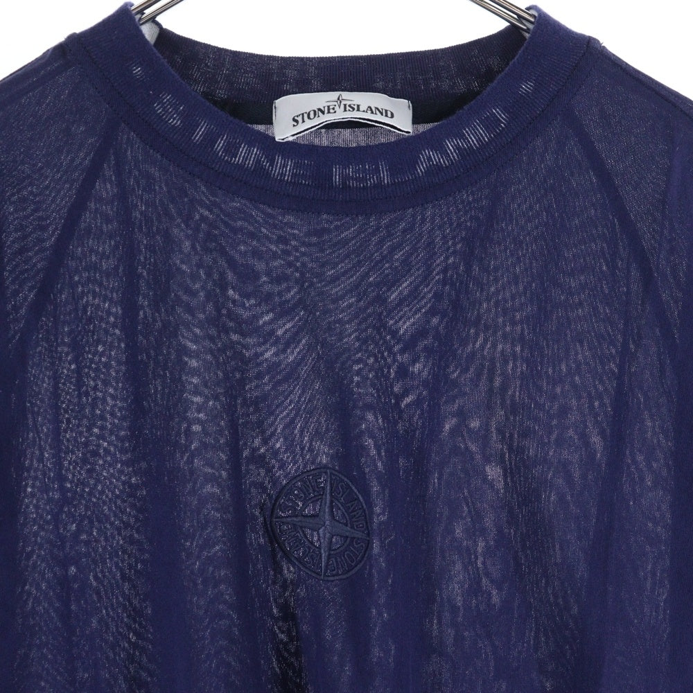 STONE ISLAND(ストーンアイランド) ネックロゴ 半袖Tシャツカットソー パープル 7615206E5