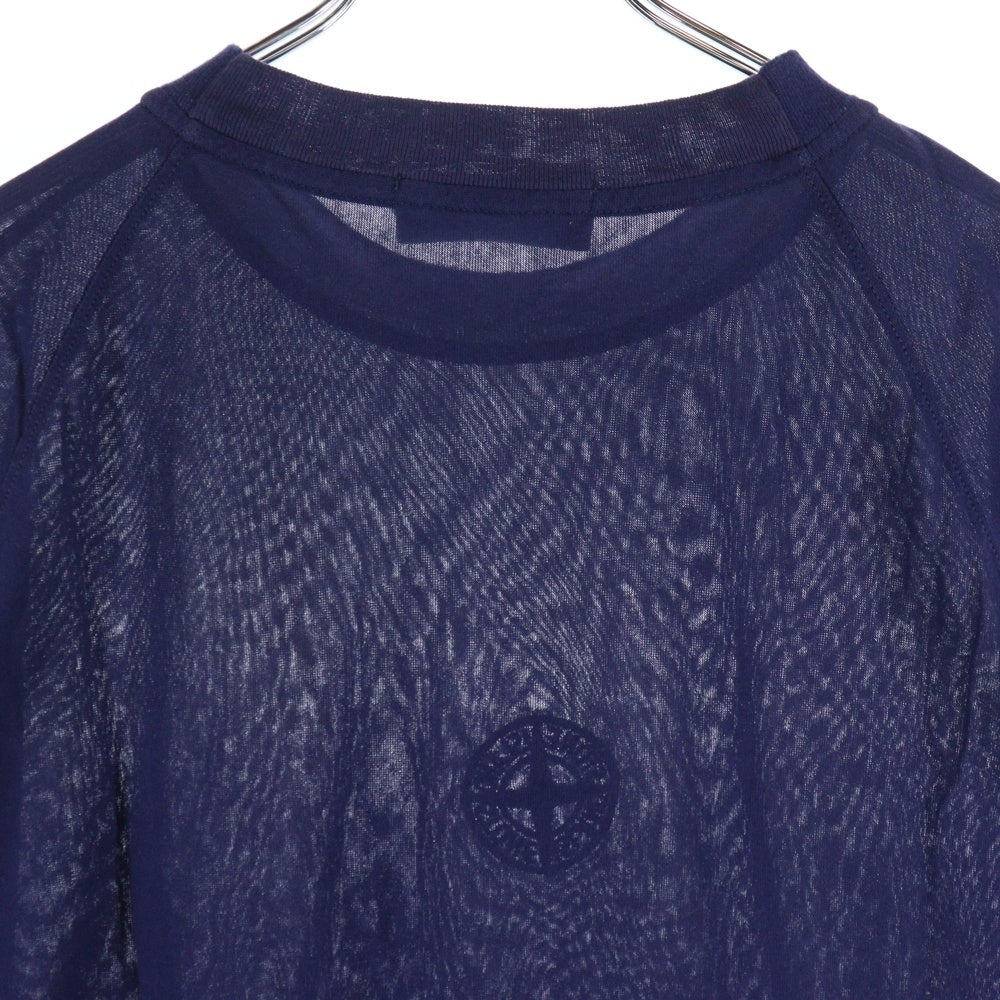 STONE ISLAND(ストーンアイランド) ネックロゴ 半袖Tシャツカットソー パープル 7615206E5