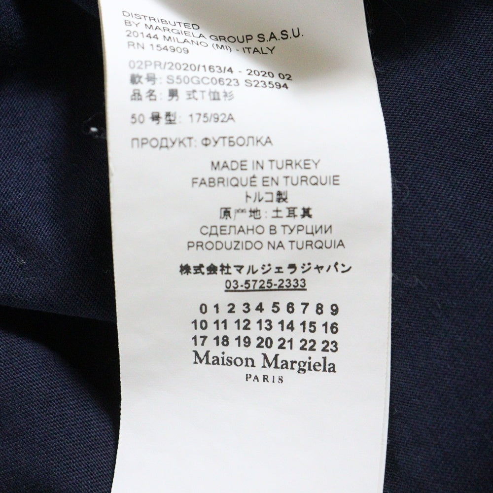 Maison Margiela 1(メゾンマルジェラ) 20AW ステレオタイプ半袖 Tシャツ カットソー ネイビー S50GC0623