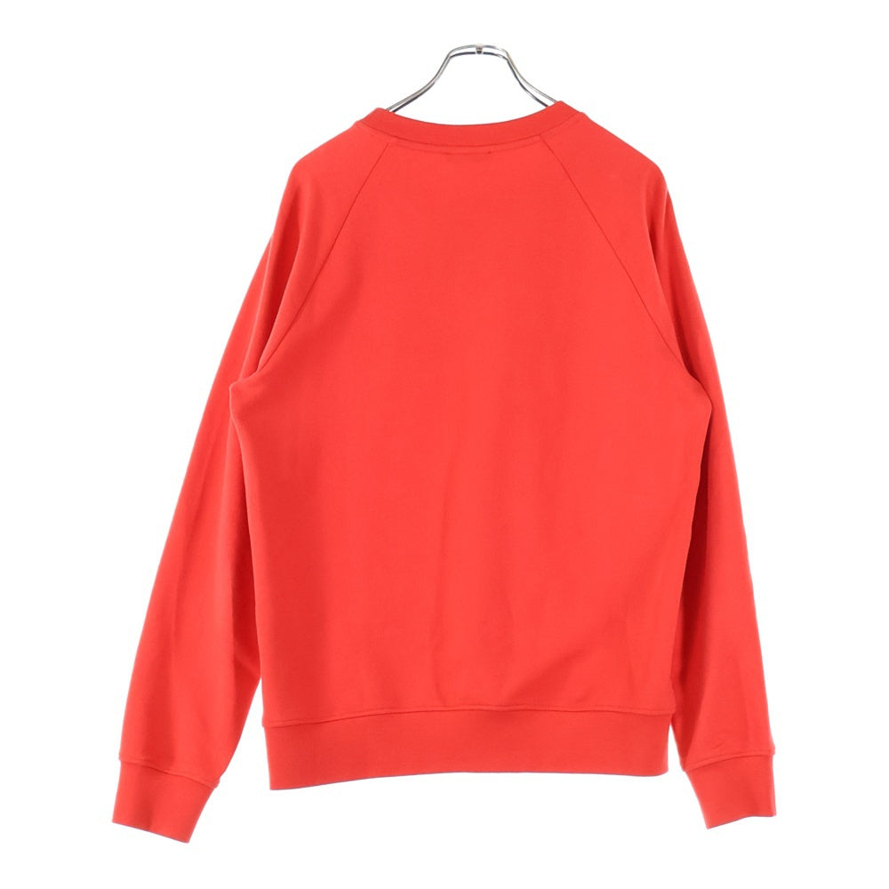 BALMAIN(バルマン) ラグランスリーブフロッキーロゴ 長袖クルーネックウェット トレーナー JQ005B042