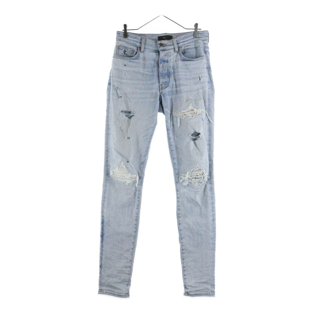 AMIRI(アミリ) ダメージ加工 デニムスキニーパンツ インディゴ