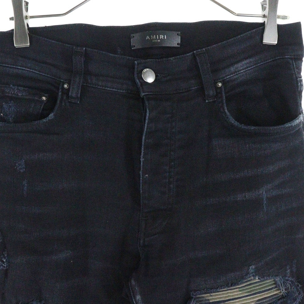 AMIRI(アミリ) ダメージ加工 デニムスキニーパンツ ブラック