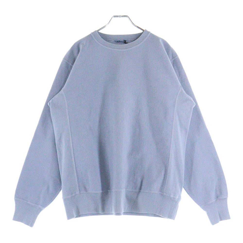 AURALEE(オーラリー) SUPER MILLED SWEAT P/O クルーネック 長袖スウェットトレーナー ブルー A20AP02SM