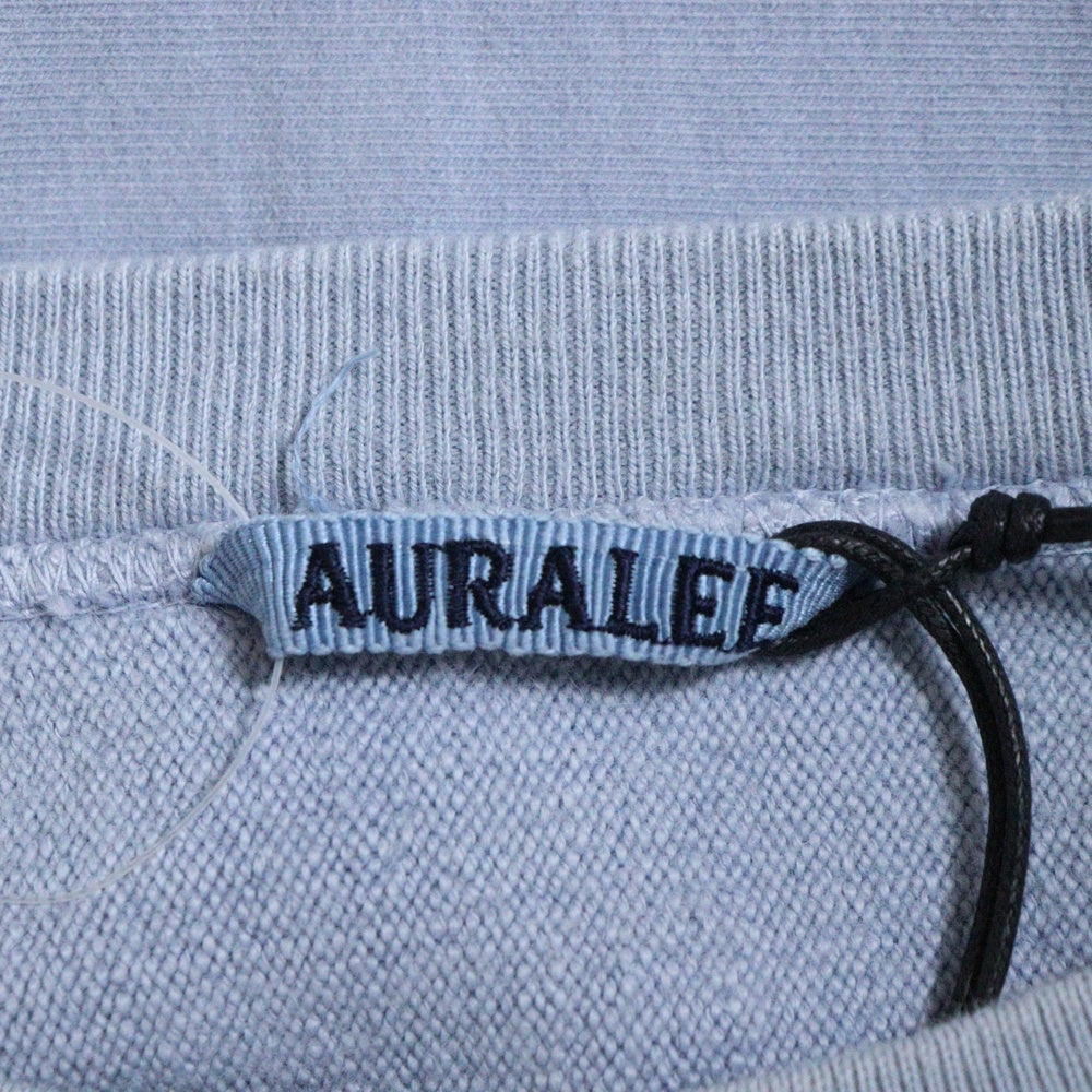 AURALEE(オーラリー) SUPER MILLED SWEAT P/O クルーネック 長袖スウェットトレーナー ブルー A20AP02SM